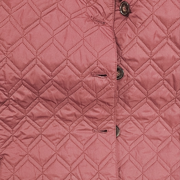 Lands' End Packable Insulated Quilted Barn Jacket Rich Burgundy Large Pe… - Picture 5 of 8